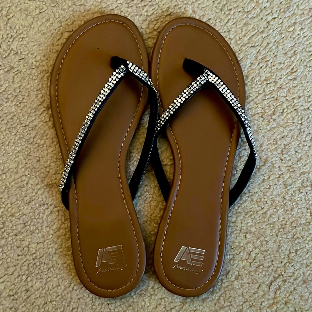 American Eagle Sparkly Flip Flops - Size 12